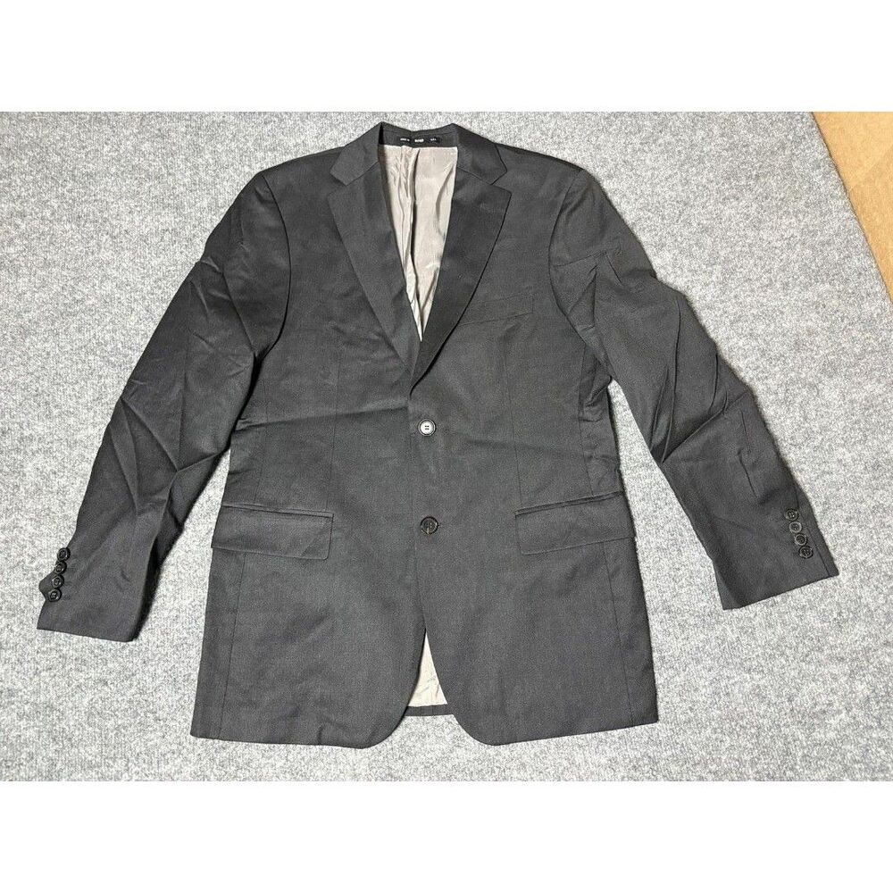 Hugo Boss Suit Jacket Mens 36R Black Wool Super 100 2 Btn Notch Lined USA